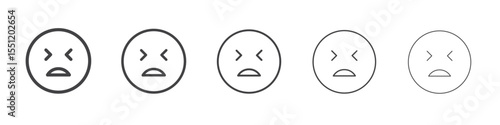 distraught icon outline ilustration vector symbol