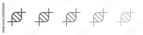 DNA icon outline ilustration vector symbol