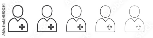 Doctor icon outline ilustration vector symbol