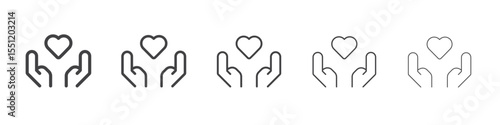 Donation icon outline ilustration vector symbol