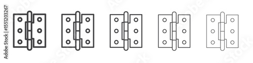 Door hinge icon outline ilustration vector symbol