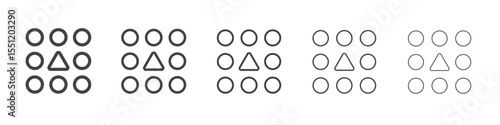 Dots and co icon outline ilustration vector symbol