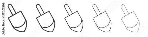 dreidel icon outline ilustration vector symbol