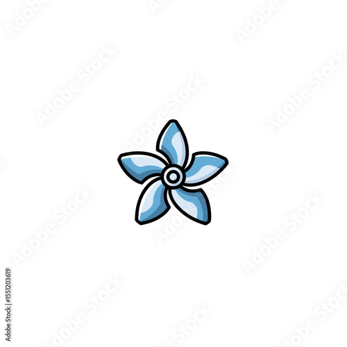 Stylized flower emits beauty displaying floral design against white background nature