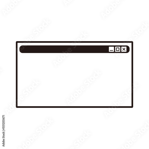 パソコンのウインドウ風のイラスト