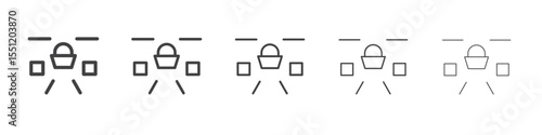 drone delivery icon outline ilustration vector symbol