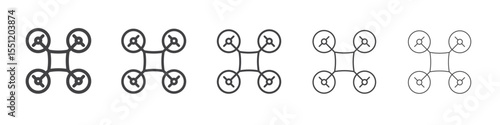 Drone icon outline ilustration vector symbol