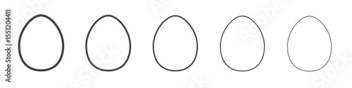 Egg icon outline ilustration vector symbol