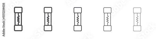 Electric fuse icon outline ilustration vector symbol