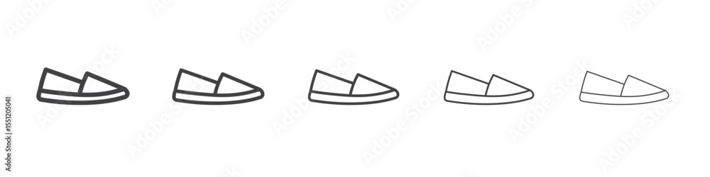 Espadrille icon outline ilustration vector symbol Espadrille icon outline ilustration vector symbol