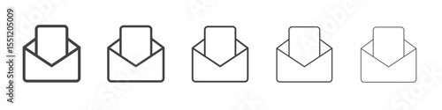 Envelope icon outline ilustration vector symbol