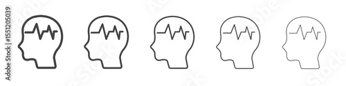 Epilepsy icon outline ilustration vector symbol