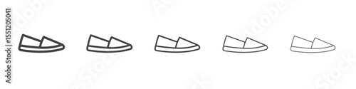 Espadrille icon outline ilustration vector symbol