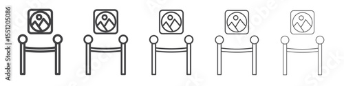 Exhibit icon outline ilustration vector symbol