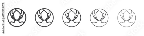 face massage icon outline ilustration vector symbol