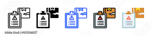 Defective Product Icon Collection With Multiple Styles
