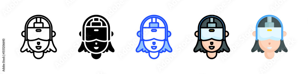 Vr Headset Icon Collection With Multiple Styles Vr Headset Icon Collection With Multiple Styles
