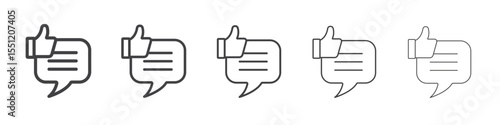 Feedback icon outline ilustration vector symbol