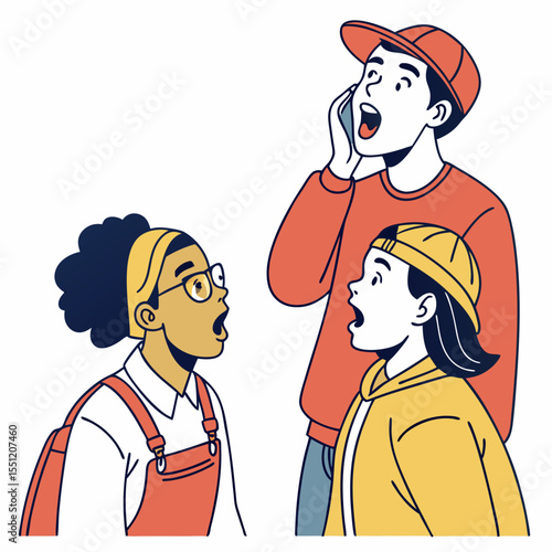 Astonishment of Youth: Captivating Expressions of Surprise and Communication