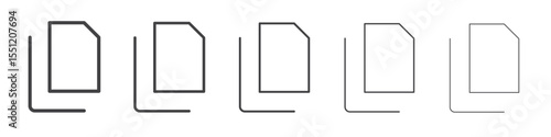 File copy icon outline ilustration vector symbol