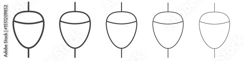 Fishing float icon outline ilustration vector symbol