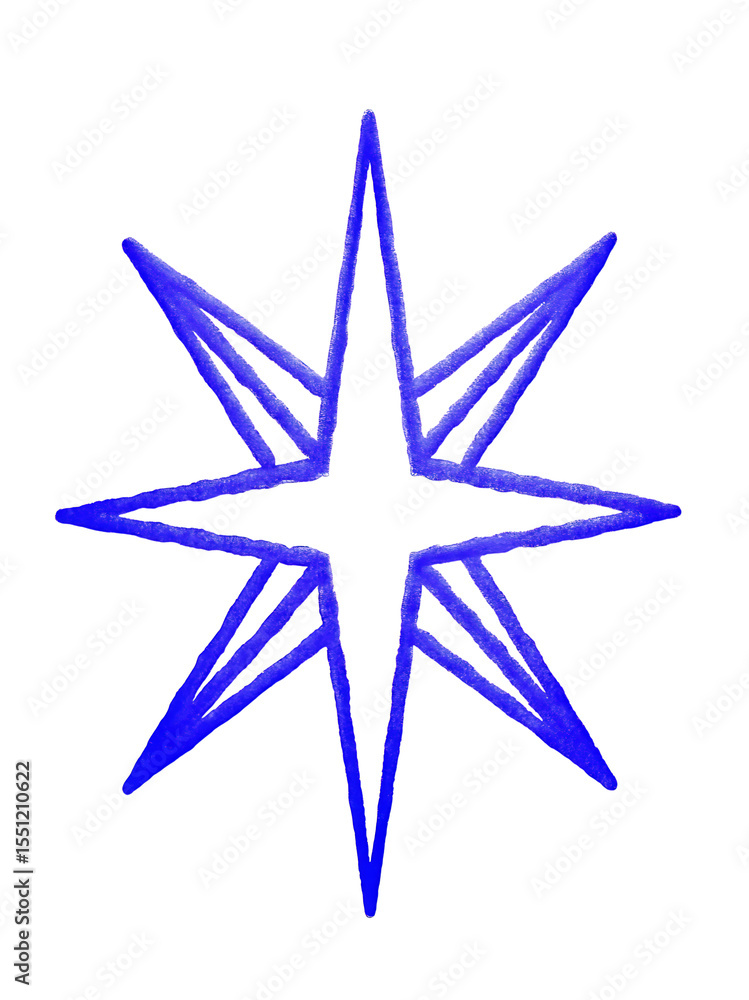 blue star icon scrapbook doodle planner, isolated on transparent background. blue star icon scrapbook doodle planner, isolated on transparent background.