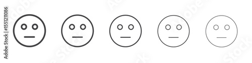 Flushed icon outline ilustration vector symbol