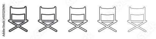 folding chair icon outline ilustration vector symbol