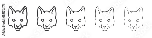 Fox icon outline ilustration vector symbol