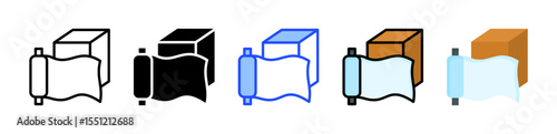 Plastic Wrap Icon Collection With Multiple Styles