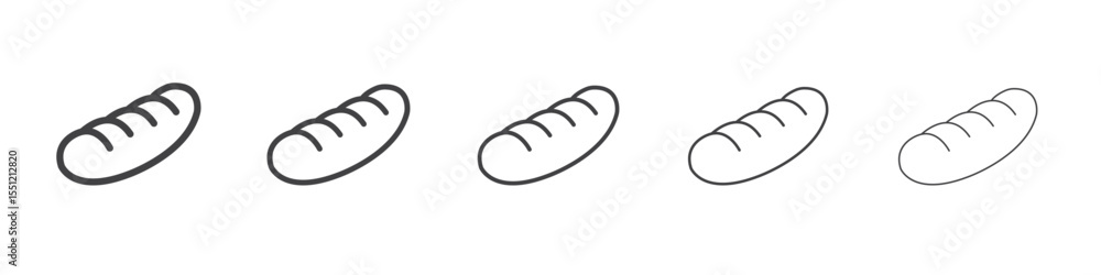 French bread icon outline ilustration vector symbol French bread icon outline ilustration vector symbol