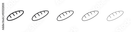 French bread icon outline ilustration vector symbol