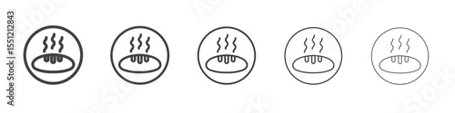 fresh bread icon outline ilustration vector symbol