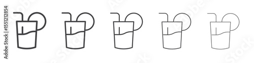 Fruit juice icon outline ilustration vector symbol