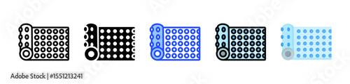 Bubble Wrap Icon Collection With Multiple Styles