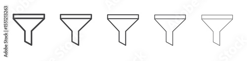 Funnel icon outline ilustration vector symbol