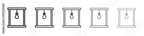 gallows icon outline ilustration vector symbol