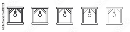 gallows icon outline ilustration vector symbol