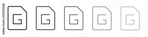 Gif icon outline ilustration vector symbol
