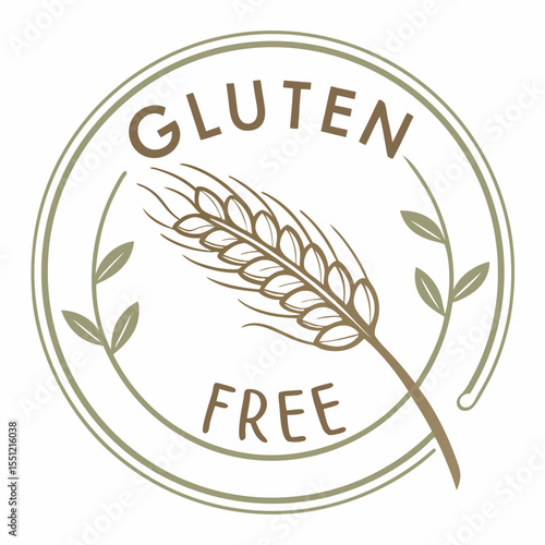 Gluten-Free Natural Food Label Design for Healthy Lifestyle and Dietary Choices