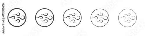 gust icon outline ilustration vector symbol