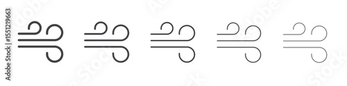 gust icon outline ilustration vector symbol