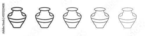 Handmade pottery icon outline ilustration vector symbol