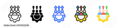 Workforce Icon Collection With Multiple Styles