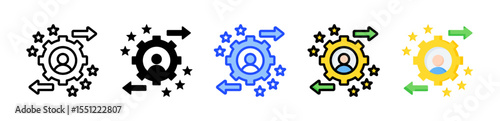 Talent Mobility Icon Collection With Multiple Styles