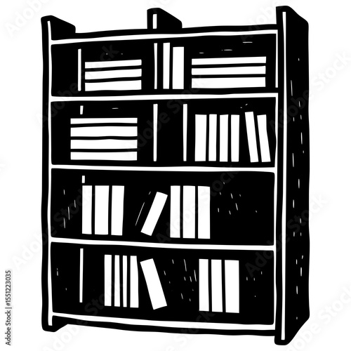 bookcase with books