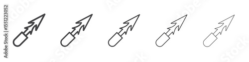 harpoon icon outline ilustration vector symbol