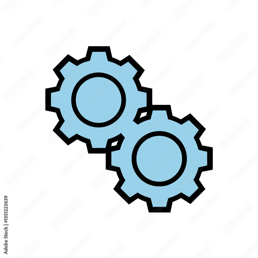 Interlocking gears rotate symbolizing processes within industrial digital solutions Interlocking gears rotate symbolizing processes within industrial digital solutions