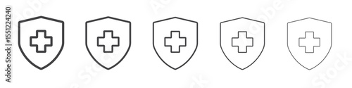 Health insurance icon outline ilustration vector symbol