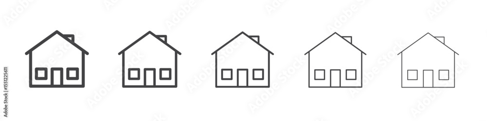 Home icon outline ilustration vector symbol Home icon outline ilustration vector symbol